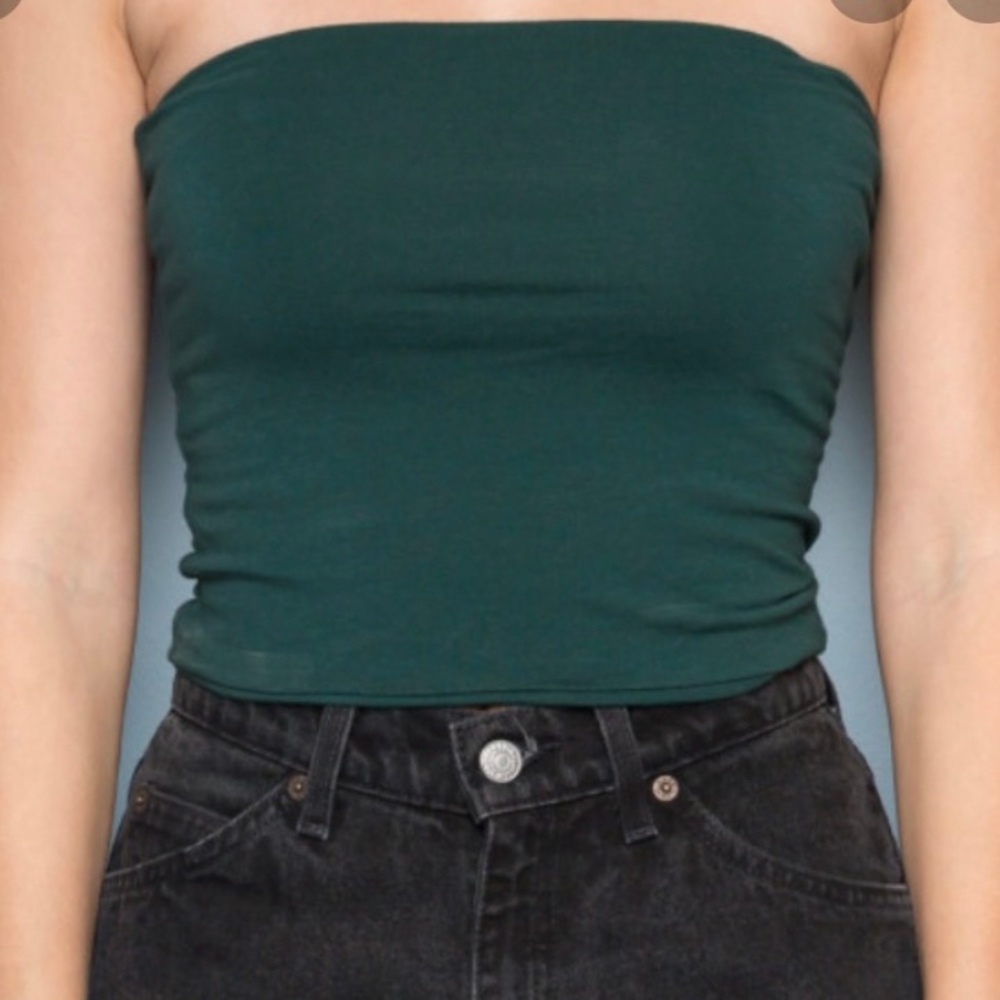 Brandy Melville Dark Green Tube Top